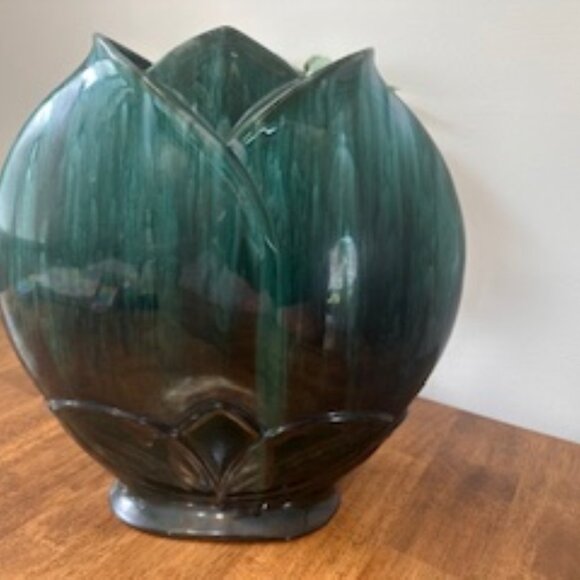 Blue Mountain‎ Pottery Large Drip Glaze Vase Green Black Canada Studio Pottery - Picture 4 of 4